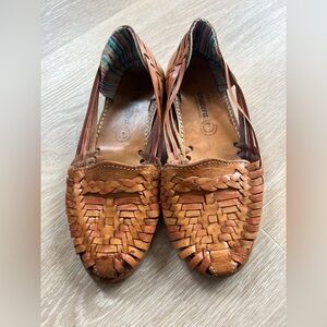 Tan Leather Huarache Sandals